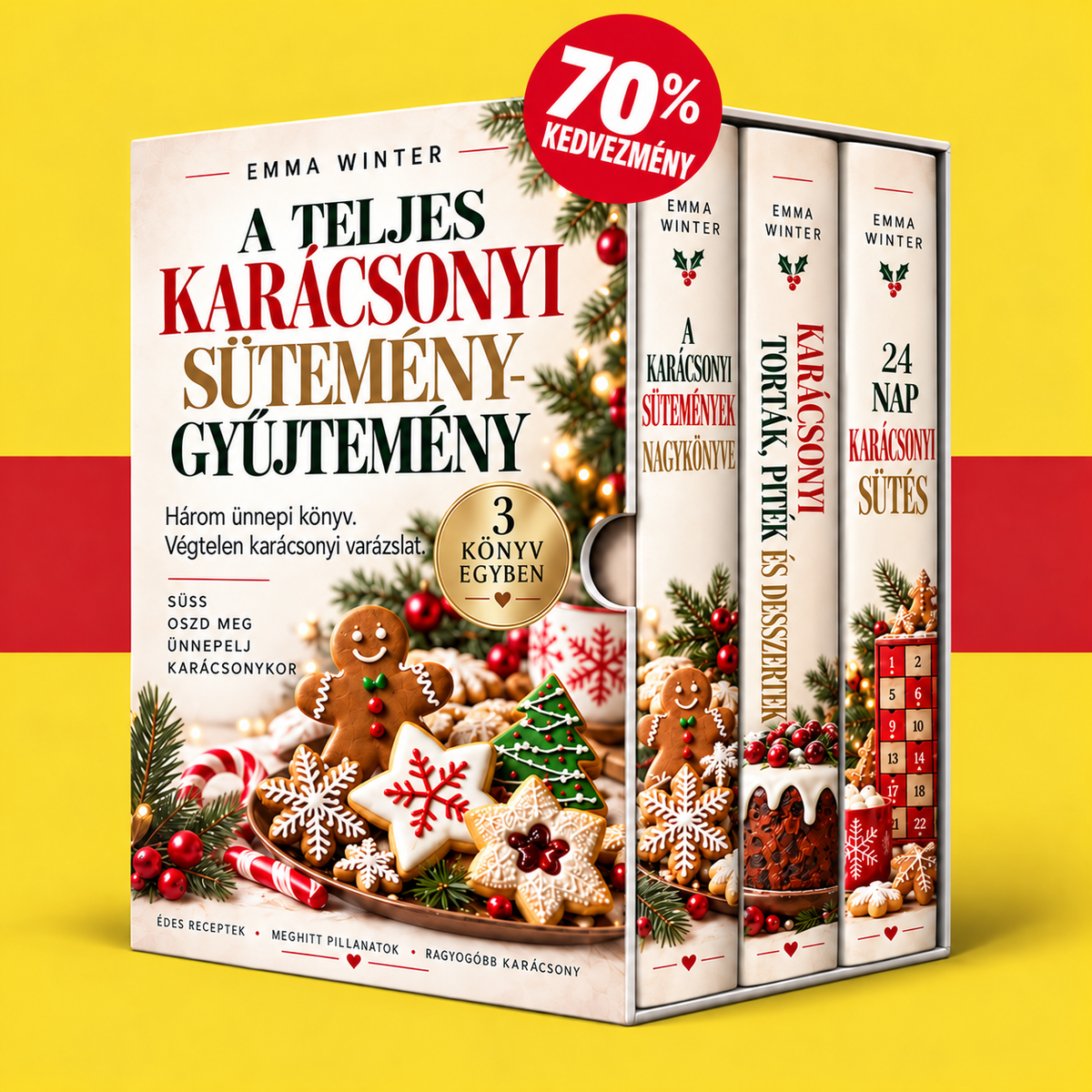 A teljes karácsonyi sütésgyűjtemény + 2 INGYENES BÓNUSZKÖNYV